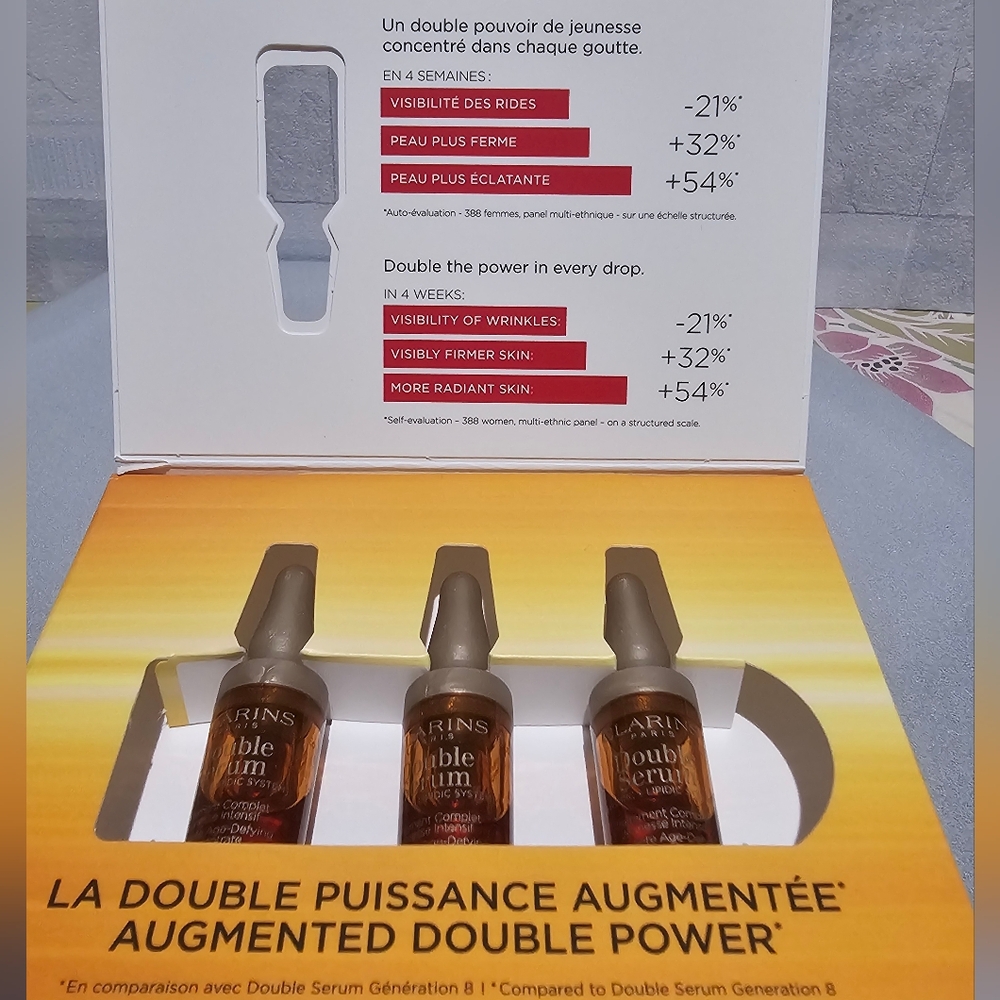 NEW Clarins Double Serum Complete Age Control Concentratex3 Each .03oz Sample